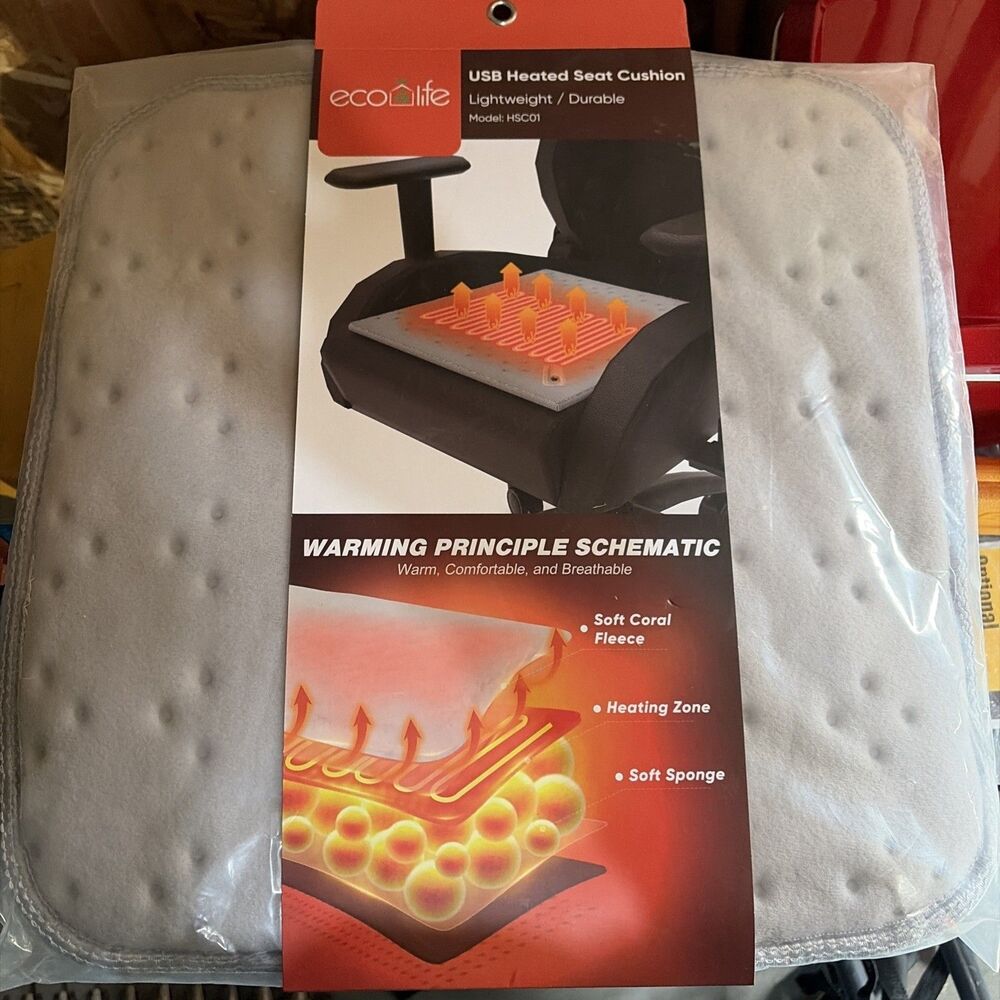 Portable Electric Heated Seat Cushion for Home, Office, Car, Outdoor Fishing..
